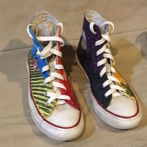 Hand painted converse high tops